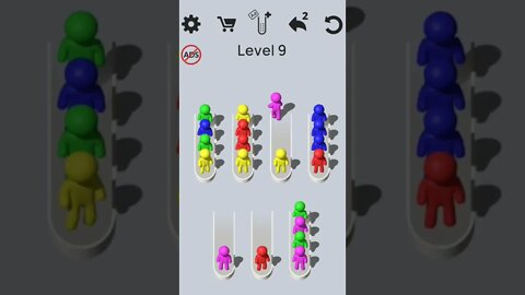 Crowd Sort Color Sort & Fill Gameplay Walkthrough Level 9 Chill Music Android #shorts