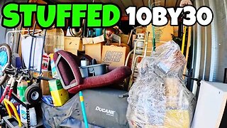 STUFFED 10 by 30 we paid $3000 for abandoned storage unit