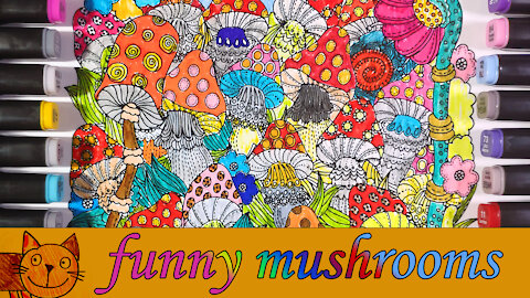 The funniest mushrooms. Drawing. How To Draw Easy.