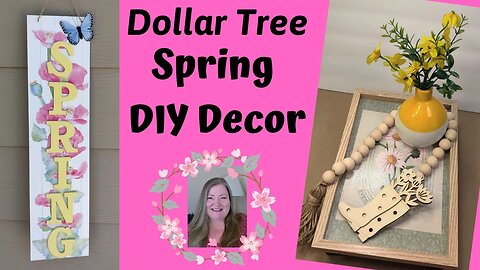 3 Spring DIY Decor ~ Dollar Tree Spring DIY ~Beaded Tassel ~ Spring Riser ~ Spring Sign DIY