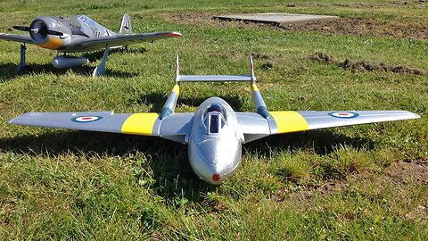 RC Plane Crash Video - HobbyKing Durafly Vampire - D.H.100 Vampire Mk6 EDF Jet