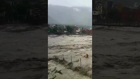bhuntar kullu river now #youtubeshorts #kullu #kullumanali #monsoon2023 #flood