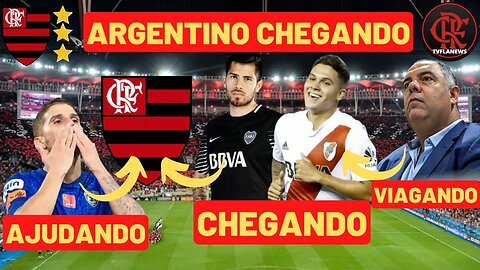 ARGENTINO CHEGANDO 🤩 BRAZ VIAGANDO 😎 AJUDA DE EX FLA 💪🏻❤🖤