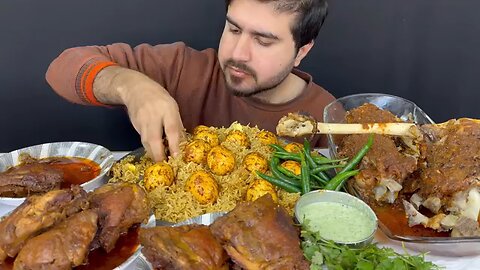 ASMR;_Eating_Spicy_Egg_Biryani_2_Spicy_Mutton_Legs_Spicy_Chicken_Thai_Curry__al_Mukbang