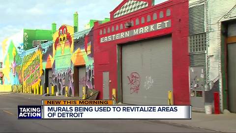 Murals being used to revitalize areas of Detroit