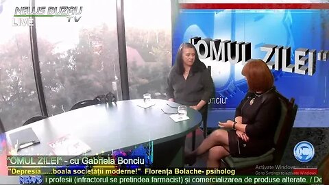 LIVE - TV NEWS BUZAU - "OMUL ZILEI", cu Gabriela Bonciu. "Depresia...boala societății moderne!"