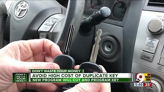 Avoid high cost of duplicate car key