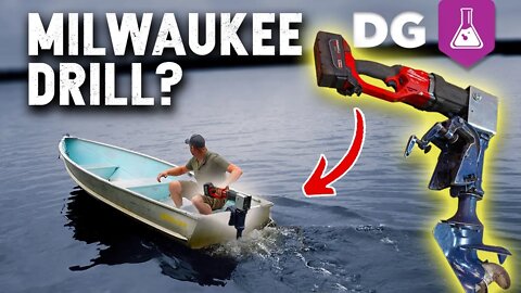 Fastest Drill Powered Boat? Milwaukee M18 Super Hawg vs Outboard Gas