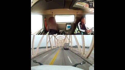 JUST IN: Dashcam released of the semi that launched over the edge of the 2nd St Bridge in Kentucky.