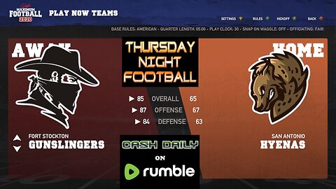 THURSDAY NIGHT FOOTBALL with Cash Daily: Episode 1