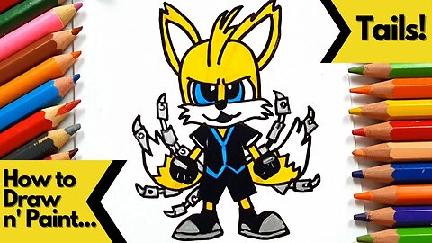 How to draw and paint Tails Nine from Sonic Prime