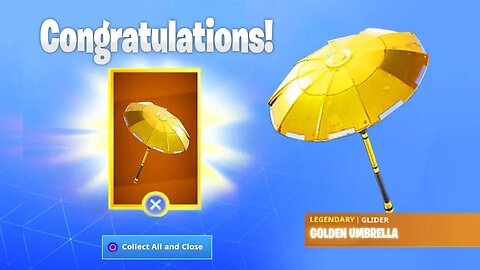 The FREE GOLDEN UMBRELLA in Fortnite..