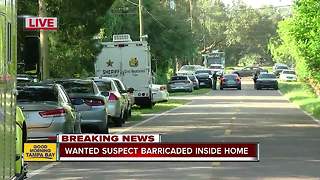 Wanted suspect barricaded inside Hillsborough Co. home