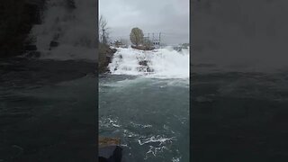 Lachute River Waterfalls at Bicentennial Park in Ticonderoga, New York