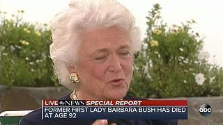 First lady Barbara Bush dies at age 92