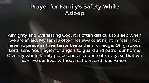 Prayer for Family’s Safety While Asleep (Prayer for Peace in the Home)