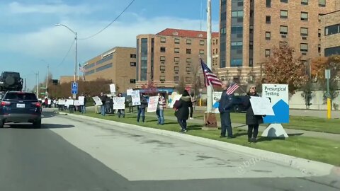 MICHIGAN - Hospital Staff Protest In Detroit Against Mandates