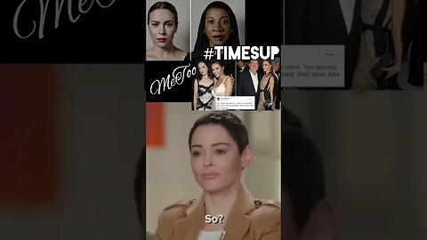 Rose McGowan connects the MeToo, Times Up dots. Hijacking Tarana Burke's movement, Pimps #shorts