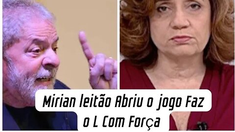 Miriam leitão abriu o jogo faz o l com força o melhor presidente do Brasil