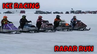 SNOWMOBILE RADAR RUN AND ICE RACING IN MINNESOTA