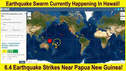 6.4 Magnitude Earthquake And Earthquake Swarm Hawaii October 14th 2022!
