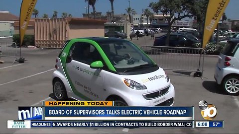 County Board to look at ways to increase electric vehicle usage in San Diego