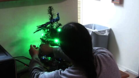 Decorating The Mini Christmas Tree