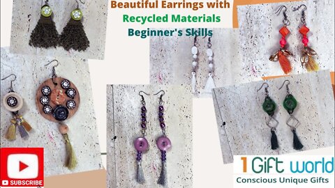 Make Earrings with Recycled Materials | Beginners' skills | #shorts