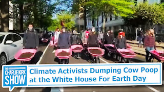 Climate Activists Dumping Cow Poop at the White House For Earth Day