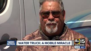 Water truck delivers to those in need in Phoenix