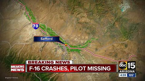 F-16 Fighting Falcon crashes outside of Safford