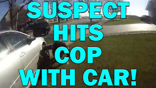 Suspect Hits Cop With Car On Video - LEO Round Table S05E50b