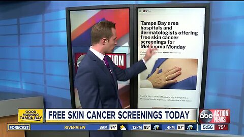 Tampa Bay area hospitals and dermatologists offering free skin cancer screenings for Melanoma Monday