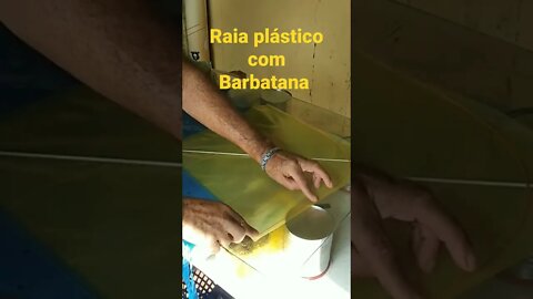 Raia de plástico com barbatanas