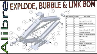 Alibre- Create Exploded Assembly and Bubbled Drawing with Linked BOM! |JOKO ENGINEERING|