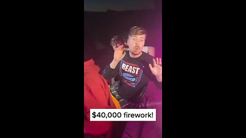 Mrbreast lonching a $40,000 firework 💐💐💐 amazing moment !!!!