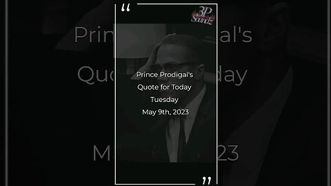 Prince Prodigal's QotD 5/8/23 #god1st #qotd #3psoundz #shortsfeed #lit