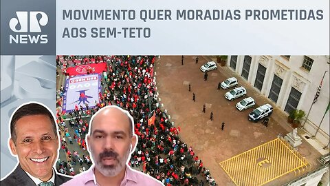 Integrantes do MTST acampam em frente à Prefeitura de São Paulo; Schelp e Capez analisam