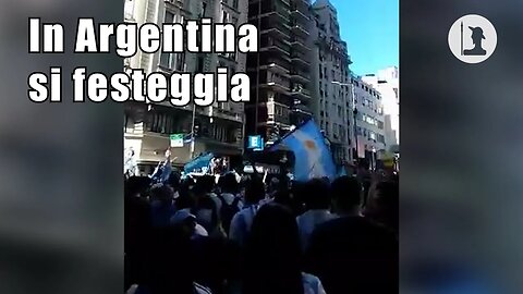 BUENOS AIRES IN FESTA PER LA VITTORIA AI MONDIALI