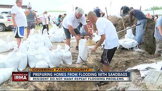 Pasco residents prepare homes from flooding with sandbags before arrival of Irma