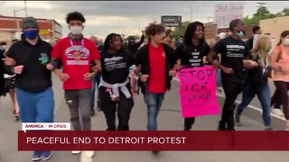 Peaceful end to Detroit protest