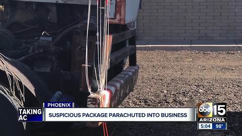 Suspicious package parachuted into Phoenix business