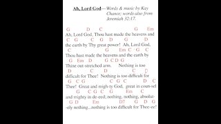 Ah, Lord God - Key of G - Walter Fisher