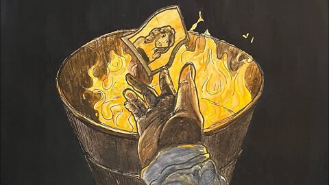 Drawing Someone Burning Something Personal for Inktober Day 12