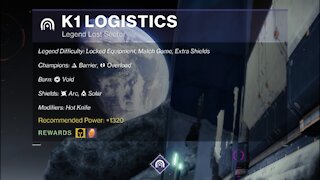 Destiny 2 Legend Lost Sector: The Moon - K1 Logistics 9-19-21