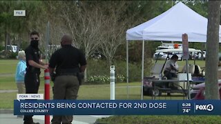 Collier County 2nd dose calls