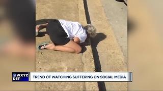 Trend of watching people suffer on social media