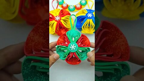 Handmade Best Holiday Crafts🌲DIY Glitter Foam Ornaments Making For Christmas #crafts #christmas