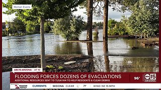 Flooding forces dozens of evacuations in Tusayan