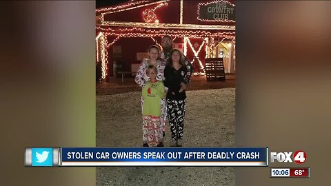 Stolen car owners speak out after deadly crash